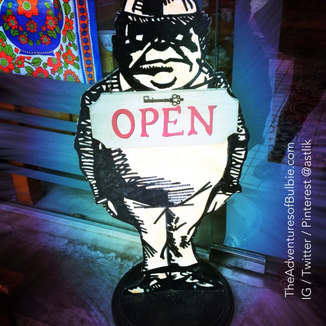 Tweedle Dee / Tweedle Dum greets you at the door